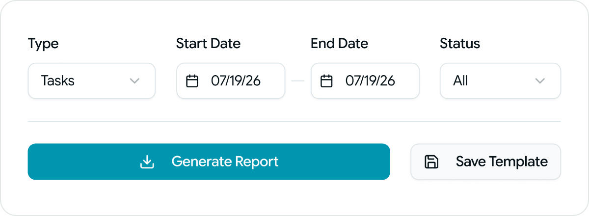 Reports interface preview